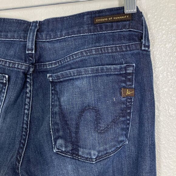 Citizens Of Humanity COH Jeans Womens 27 Blue Dita Petite Bootcut Distressed - Picture 15 of 16